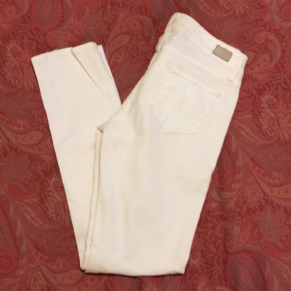 Paige white jeans distressed